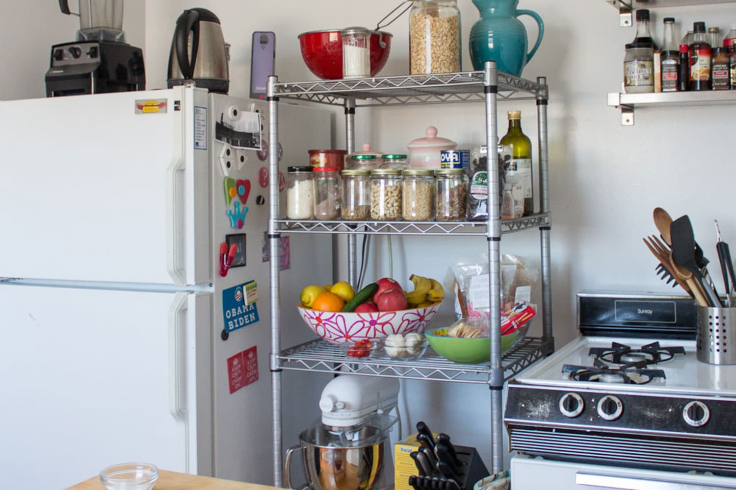 The Wire Shelving Unit That Solved My Small Kitchen Storage Woes